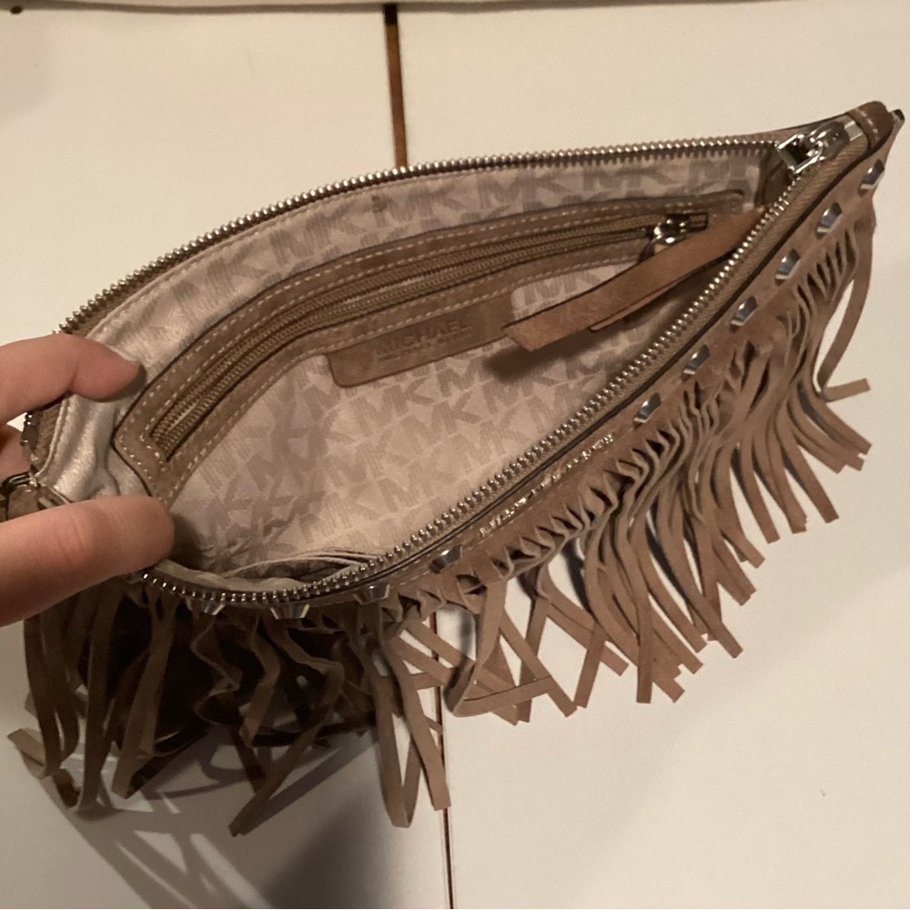Michael Kors Tan Fringe Wristlet - Picture 2 of 4
